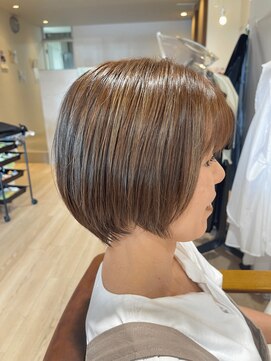 ハピエル ヘアークルー(HAPPYEL hair crew) 20代30代40代髪質改善ショコラアッシュ艶感ショートボブ