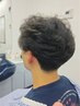 【バーバーマツイのパーマスタイル】カット＋パーマ＋顔剃り＋眉カット