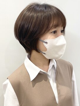 モリオフロムロンドン 松戸店(Morio from London) 【モリオ松戸　石山】大人可愛い丸みショート前髪あり20代30代