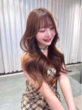 リリー(Lilley) マロンベージュ×小顔レイヤー×韓国風巻き×髪質改善