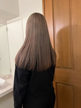 ルッソリベラ 池袋(Lusso libera) レイヤーカット×アプリコットオレンジ ×ハイトーン