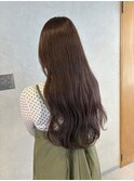 ラベンダーグレージュ/グレージュ/透明感カラー/顔まわりレイヤ
