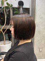 エリマ 調布(elima) 調布レディースカットミニボブワンカラーオリーブベージュ