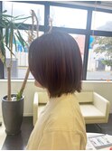 レイヤーボブ×レッドモカブラウン