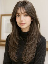 ノラキチジョウジ(NORA KICHIJOJI)&nbsp;透明感ブラウン外国人風くびれミディアムレイヤーカット