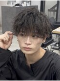 ツイストシャドウパーマ×ラウンドマッシュ