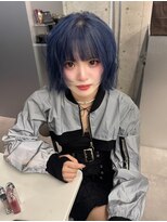 ローレン(Lolen.)&nbsp;ふわふわ巻きボブ　ダークブルー
