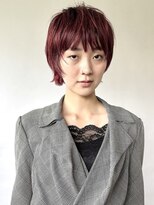 トゥコ(tuco)&nbsp;レイヤーショート　ショートボブ　シャギーレイヤー　赤髪