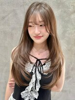 ロンドネートゥル 新潟(Lond naitre) ロングレイヤー/ミルクティーベージュ/前髪カット