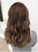 大人立体感ハイライト☆ヌーディーベージュ韓国ウェーブ