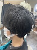 マッシュショート×白髪染め&ヘッドスパも人気◎