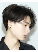 耳掛けスパイラル【かきあげる前髪】前下がりセンターパート