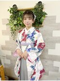 袴着付けとアップアレンジ【ヘアセット/立川/立川南/浴衣/袴】
