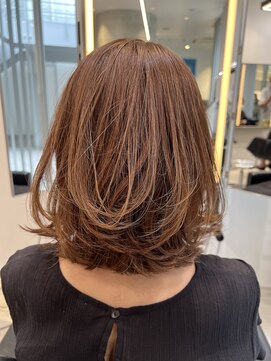 六本木美容室 ヒロオ(HIROO) ミディアムレイヤースタイル×髪質改善トリートメント