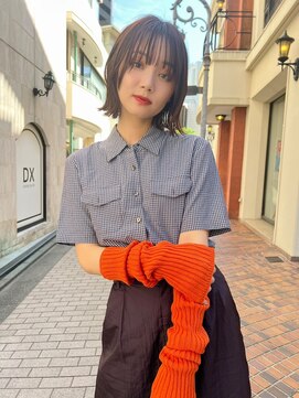 オーウェル 銀座(Owelle) 銀座　cheri透明感ブラウン×くびれボブ