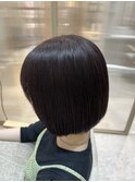 ぷっつりボブ×バイオレットブラウン