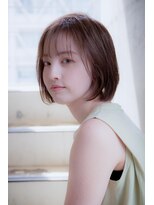 ヘアーズ ベリー 古川橋店(hairs BERRY)&nbsp;★BERRY切りっぱなしボブ美髪タンバルモリシフォンベージュ艶髪