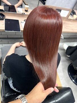 モク(mok) ブリーチなしダブルカラー チェリーレッド