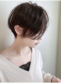 絶壁解消/ひし形/大人ショートボブ/白髪ぼかし/30代/40代/鎌倉