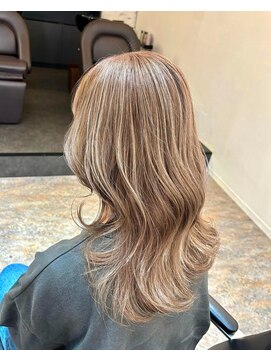 ブレンド 渋谷(BLend) 前髪アンブレラカラーこなれミディイメチェンウェーブパーマ