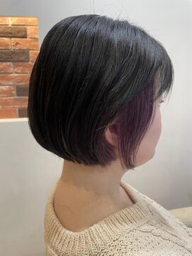 アドラーブル 長岡リップス旭岡店(adorable) 20代30代大人可愛いイヤリングカラーミニボブピンクバイオレット