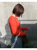 スリークボブ　骨格を小さく見せる　抜け感　柔らかい縮毛矯正