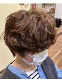 #人気のマッシュショートパーマ