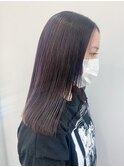 ダークパープル×ストレート/パープルブラック　20代30代40代