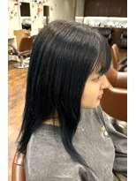 エムタニグチイプセ(M.TANIGUCHI ipse) ブルーブラックレディースロング