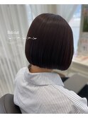 ウォームモカブラウン×ボブカット