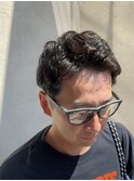 アップバング×ニュアンスパーマ