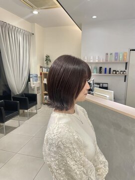 ケンジサナンド(KENJE Sanando) 大人可愛いレイヤーボブ×春のトレンドピンクブラウンカラー