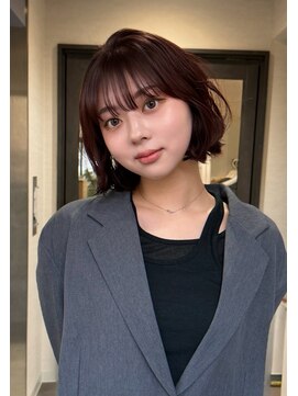 シーン(SCENE) 着物ヘア/大人ガーリー/ダークアッシュ/似合わせカット/大人ボブ