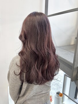 ヘアー アイス 御器所本店(HAIR ICI) ブリーチなしダブルカラー春カラーピンクブラウンレイヤー