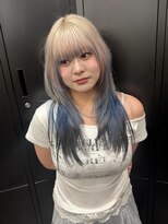 ヌル 神宮前店(Null)&nbsp;ルーツカラー/ブリーチデザインカラー/ブリーチカラー/姫ウルフ