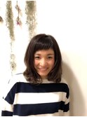 髪しっかりさんも 抜け感欲しいミディ