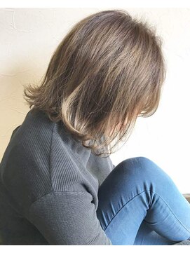 ヘアーデザイン ルシア(Hair Design Lucia) 切りっぱなしボブ×フォギーグレージュ