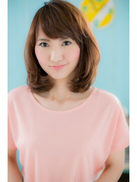 ヘアアンドビューティー ミック(Hair & Beauty miq) ナチュラルな揺れカールで♪まろやかセミディ