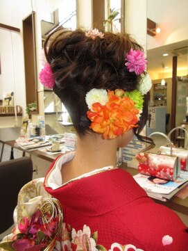 コアフィールフィス(COIFFURE fils) 【見附・今町】大人かわいい夜会巻き 成人式ヘアセット