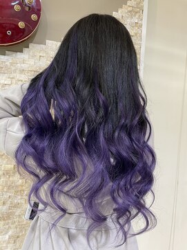 アンク クロス 関内店 ロアエクステ、バイオレットグラデーション