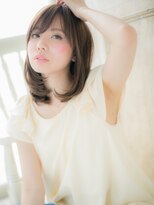 ブルー(BLUE)&nbsp;グレーベージュ斜めバング小顔前下がりボブ20代30代40代c水戸