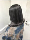 コントラストハイライト　切りっぱなしボブ【平井】
