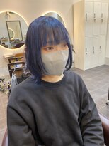 テーラ 船橋店(TELA)&nbsp;暗めネイビーのウルフヘア