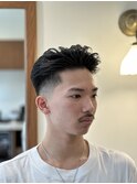 オールバックフェード