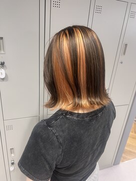 シカ 神戸三宮元町店(Cica) オレンジ インナー アンブレラカラー ブリーチ 三宮 神戸