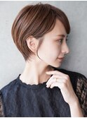 ショートカット×ひし形ショートボブ×前髪あり20代30代40代 s03