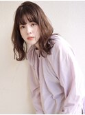 【buZon ブゾン】外ハネロブ前髪パーマ×グレーベージュ