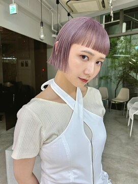 シアン(SYAN) ペールラベンダー/ラベンダーカラー/ハイトーン/ボブ/ブリーチ