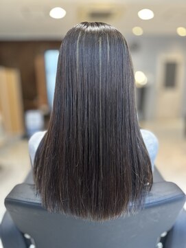 オルメント 天満 南森町(ORL'MENT) 髪質改善トリートメント★ハイライトミルクティベージュ白製染め