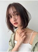 レイヤーボブ×アッシュブラウン